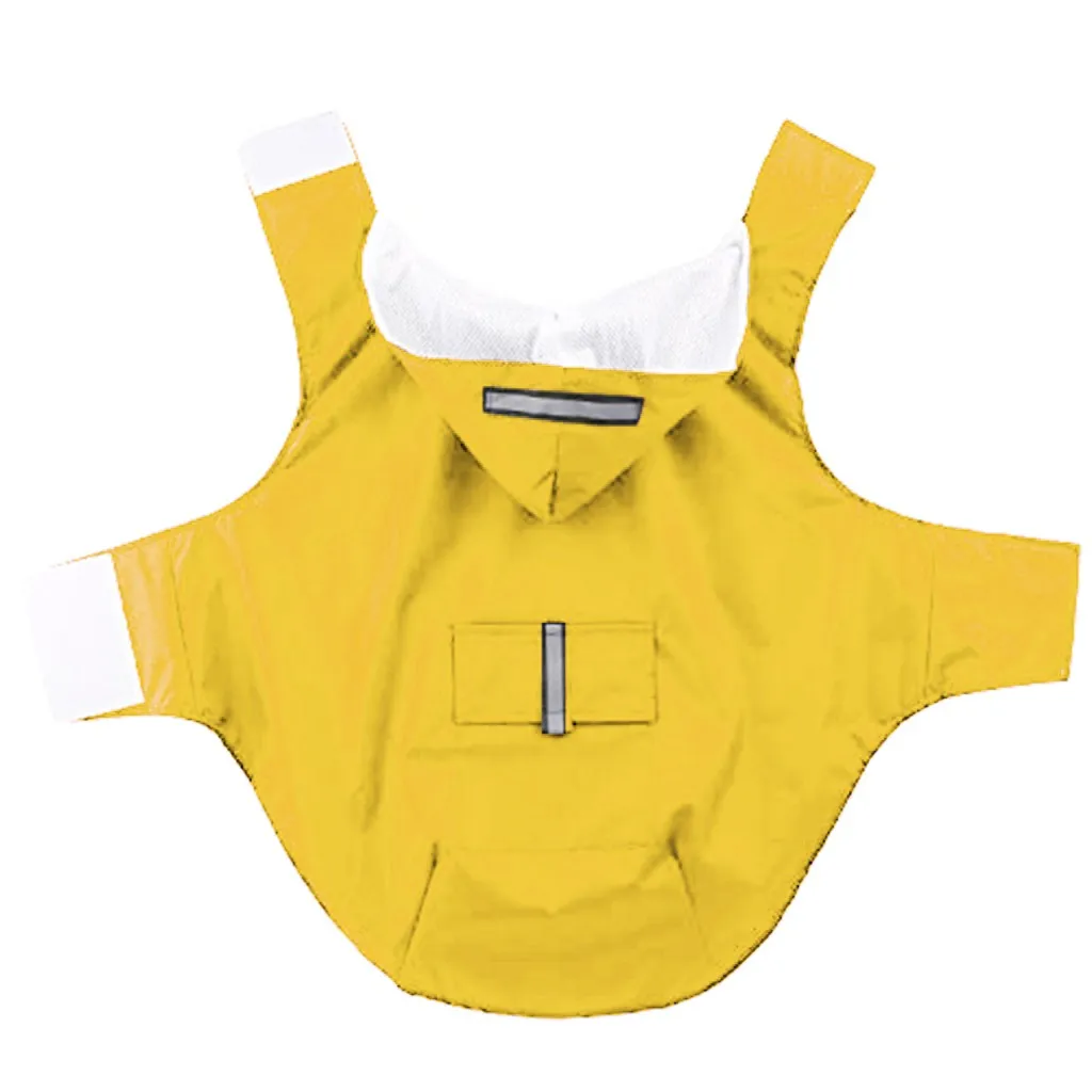 Дождевик для собак средних и больших размеров, очень большой дождевик с капюшоном со светоотражающими полосками, водонепроницаемый* 30