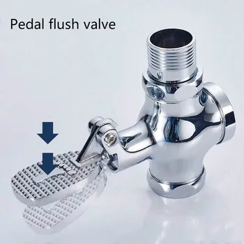 

Foot flushing valve of urinal, foot valve of squatting pan, foot stepping valve of defecation and defecation