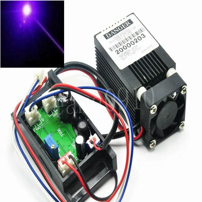 

Focusable 120mW 405nm Violet Blue Focus Dot Laser Module 33x50mm