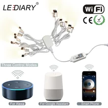 Lediary wifi controlador inteligente, regulável, downlight, multifunção, controle por aplicativo, temporizador, modo de controle de voz, luz, fixação, ce resistência