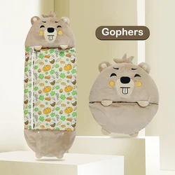Saco de dormir Universal para bebé y niña, juguete de felpa, regalo de cumpleaños, Gopher deformado