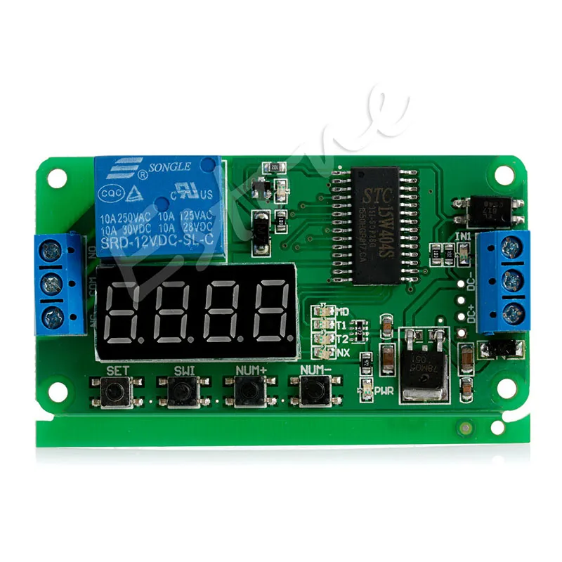 

DC 5V 12V Multifunction Self-lock Relay PLC Cycle Module Timer Delay Time Switch