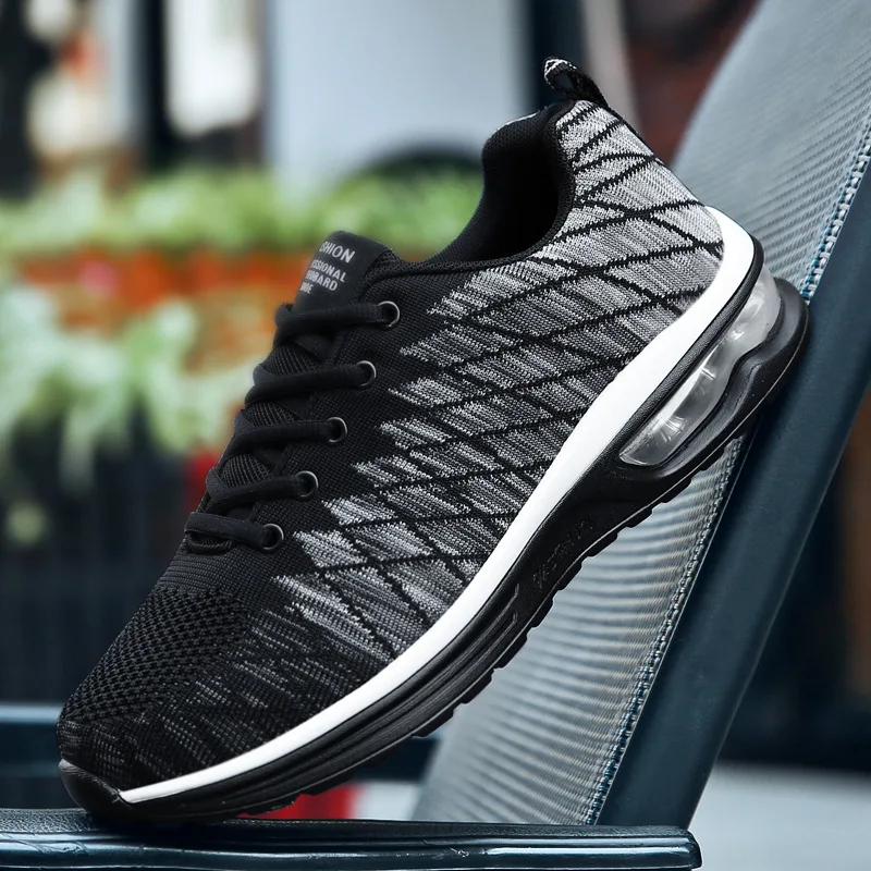 

2019 Spring New Style MEN'S SHOES Korean-style Fly Netting Surface Athletic Shoes Breathable Lightweight Men Air Cushion Running