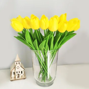 10pcs Artificial Tulips Flowers Home Garden Decoration Real Touch Flower...
