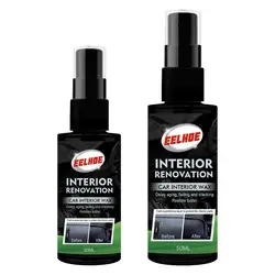 Cire pour rénovation de tableau de bord de voiture 30ml/50ml, Agent de rénovation pour pièces en plastique, liquide de voiture, Spray d'entretien du cuir intérieur 