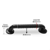 ราวจับนิรภัยในห้องน้ำสแตนเลสสีดำ ติดผนัง สำหรับผู้สูงอายุและผู้พิการ ป้องกันการลื่น ใช้ได้กับโถสุขภัณฑ์ อ่างอาบน้ำ และฝักบัว 6