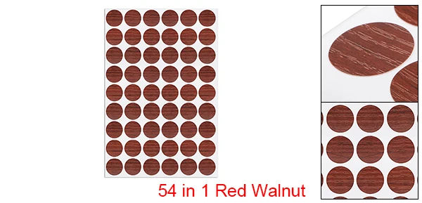 Red Walnut 1pc 3pcs Uxcell 1-3 упаковка самоклеющиеся винтовые отверстия наклейки s, 1-настольные самоклеящиеся винтовые крышки Пылезащитная наклейка 21 мм 54 в 1 - Цвет: Red Walnut 1pc 3pcs