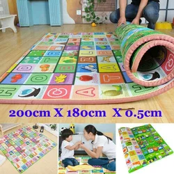 Tapis de jeu Extra Large avec 2 côtés pour bébé, accessoire éducatif et doux pour enfants 