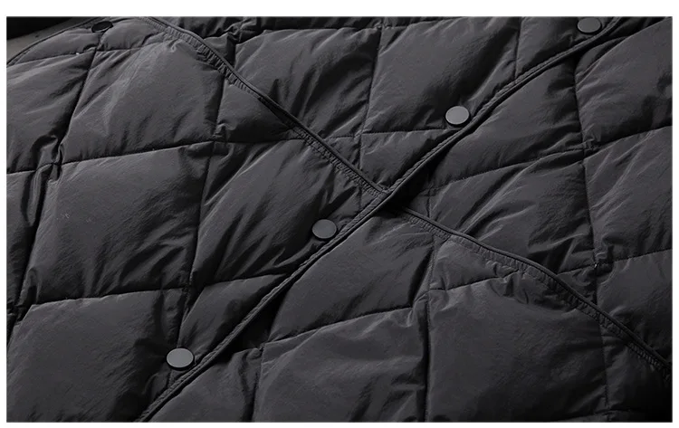 WOMEN'S down Jacket New Style Mid-length Europe And America Fashion Large Size Thick Fold-down Collar ya rong fu Coat