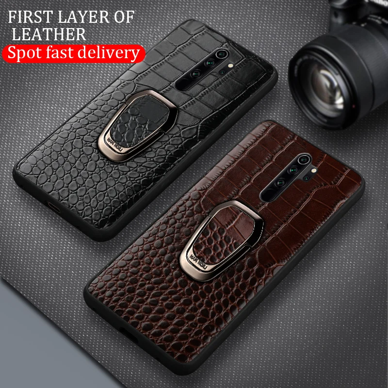 Genuine Leather Magnetic Ring Holder case For Redmi note 8 pro 8t 9 S bracket cover for For xiaomi mi note 10 Pro 9t 9lite CC9 Genuine Leather Magnetic Ring Holder case For Redmi note 8 pro 8t 9 S bracket cover for For xiaomi mi note 10 Pro 9t 9lite CC9