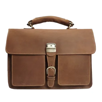 

vintage leather handbag men's messenger bag business casual briefcase