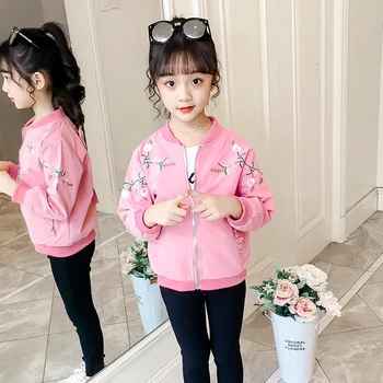 

Girl's Spring and Autumn Jacket New Korean Style Children's Clothing for Girl 3-13 years old Full Floral Pattern Kids Coats
