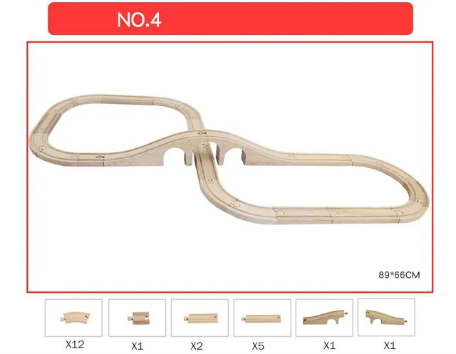 Edwone One Set Beech Wood Railway Vehicle Accessories Toys Wood Track Assembled Educational Toys Compatibel All Wood Track Biro Diecasts Toy Vehicles Aliexpress