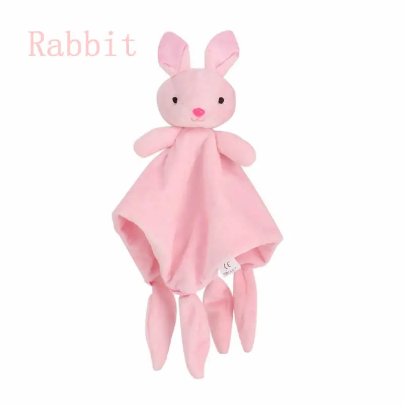 Rabbit Детская соска, слюнявчик, успокаивающее полотенце, милое, из мультфильма из мягкого плюша, мягкая игрушка для кормления, Детская кукла для сна 85WA - Цвет: Rabbit