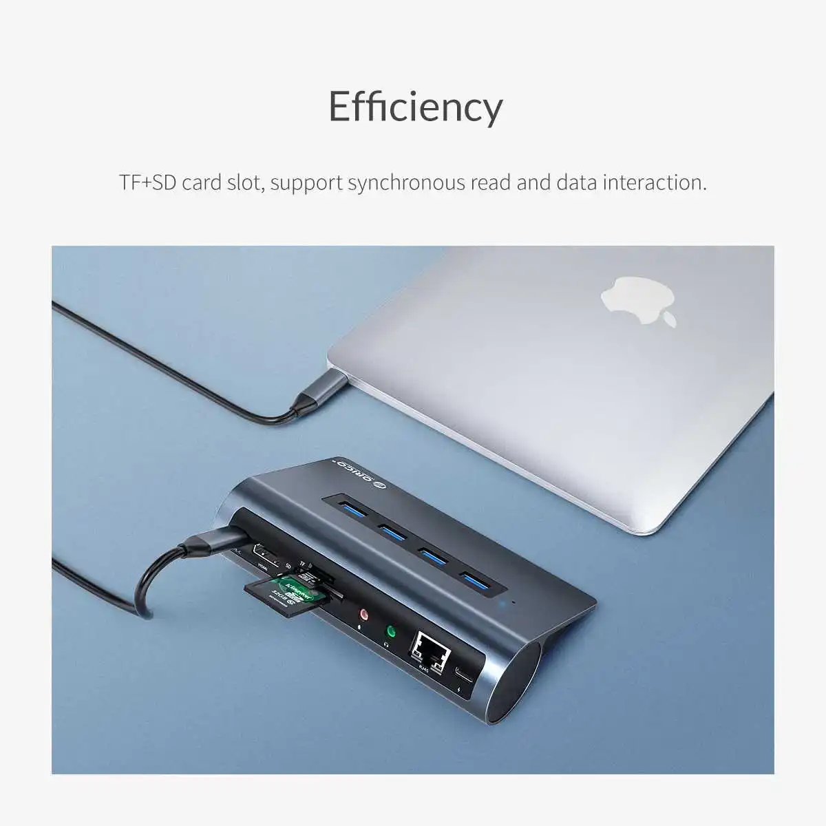 Orico 11 в 1 USB-C концентратор адаптер мульти HDMI USB3.0 PD 60 Вт RJ45 кардридер аудио OTG адаптер док USB разветвитель для MacBook huawei
