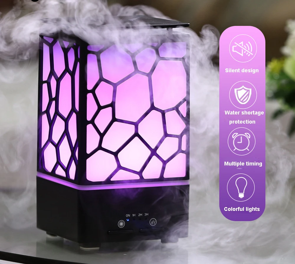 Air Humidifier Essential Oil Diffuser Humidifier Aromatherapy for Home with LED Night Light Timing Mist Maker