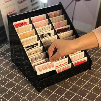 

30 Grids Nail Template Model Finishing Box Nail Color Storage Box Dustproof Nail Decoration Storage Box Nail Art Decoration