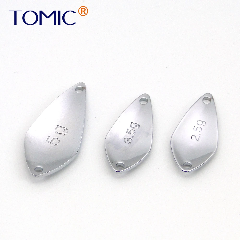 Tomic 50 шт. 2.5g 3.5g 5g неокрашенные металлические приманки DIY пустой форель окунь микро