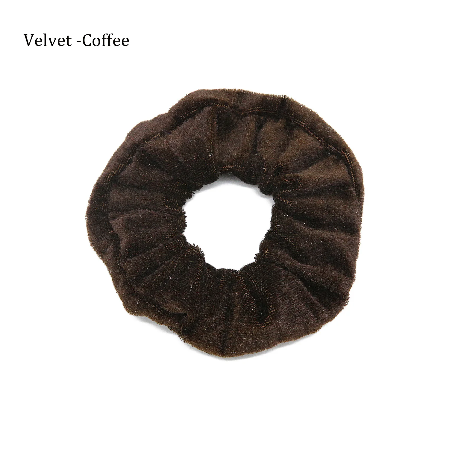 Velvet -Coffee Резинка для волос, резинка для волос, резинка для волос, держатель для хвоста, жемчужные бусы, женские резинки для волос, аксессуары для женщин - Цвет: Velvet -Coffee