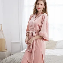 Банный халат осень зима теплый золотой бархат набор женских халатов толстый бархат длинный рукав одежда для сна комплекты с длинными рукавами