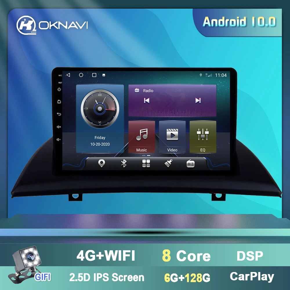 OKNAVI 4G + 64G Android 9 0 Автомобильный видео плеер для BMW X3 E83 2004-2012 GPS Carplay стерео 2 din Радио