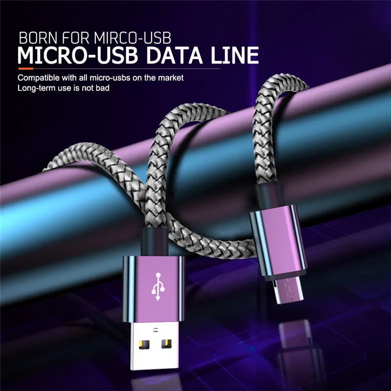 1 м Micro USB 2.4A Быстрая зарядка кабель для передачи данных для samsung S6 S7 Edge Xiaomi Note 4 5 Pro LG планшет Android мобильный телефон зарядный шнур
