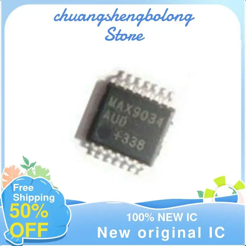 

10-200PCS MAX9034 MAX9034AUD Imported linear comparator IC ultra thin patch TSSOP14 pin