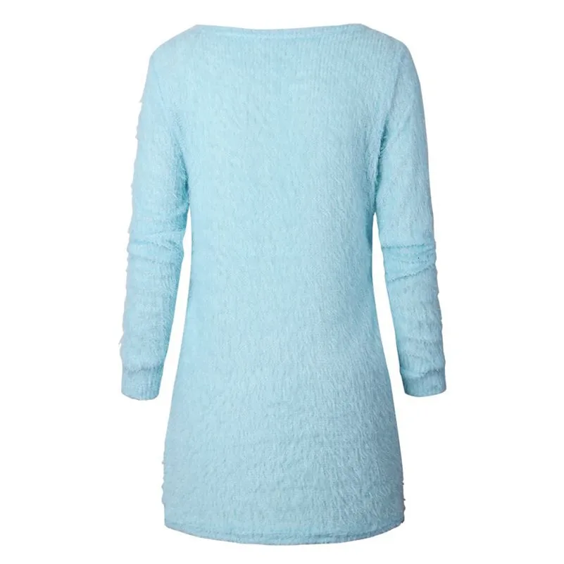 Pull Femme Hiver Nouveaute 2019 Sweater Women Plush Pullover Casual Long Sleeve Winter Female Solid Thick Cotton Knitted Sweater