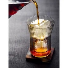 Стеклянные кружки для вина, виски, стеклянные стаканы для питья, прозрачные кофейные бамбуковые чашки, чашка для завтрака, сочного молока, 330 мл