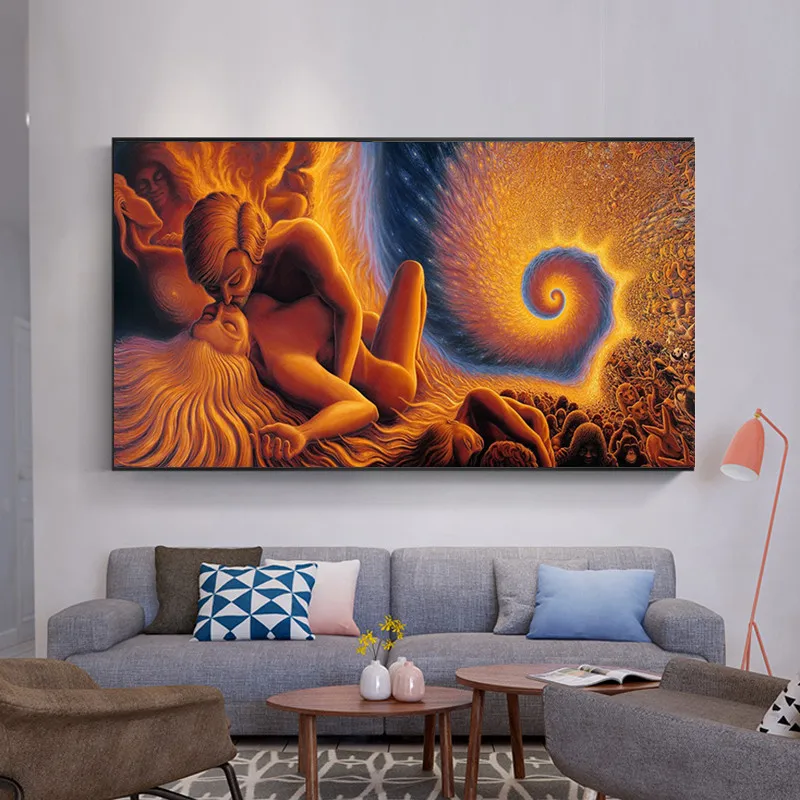 Top Quality Psychedelic Canvas Paintings Trippy Mushroom Posters Print Vintage Wall Art Pictures For Living Room Home Decor | Дом и сад