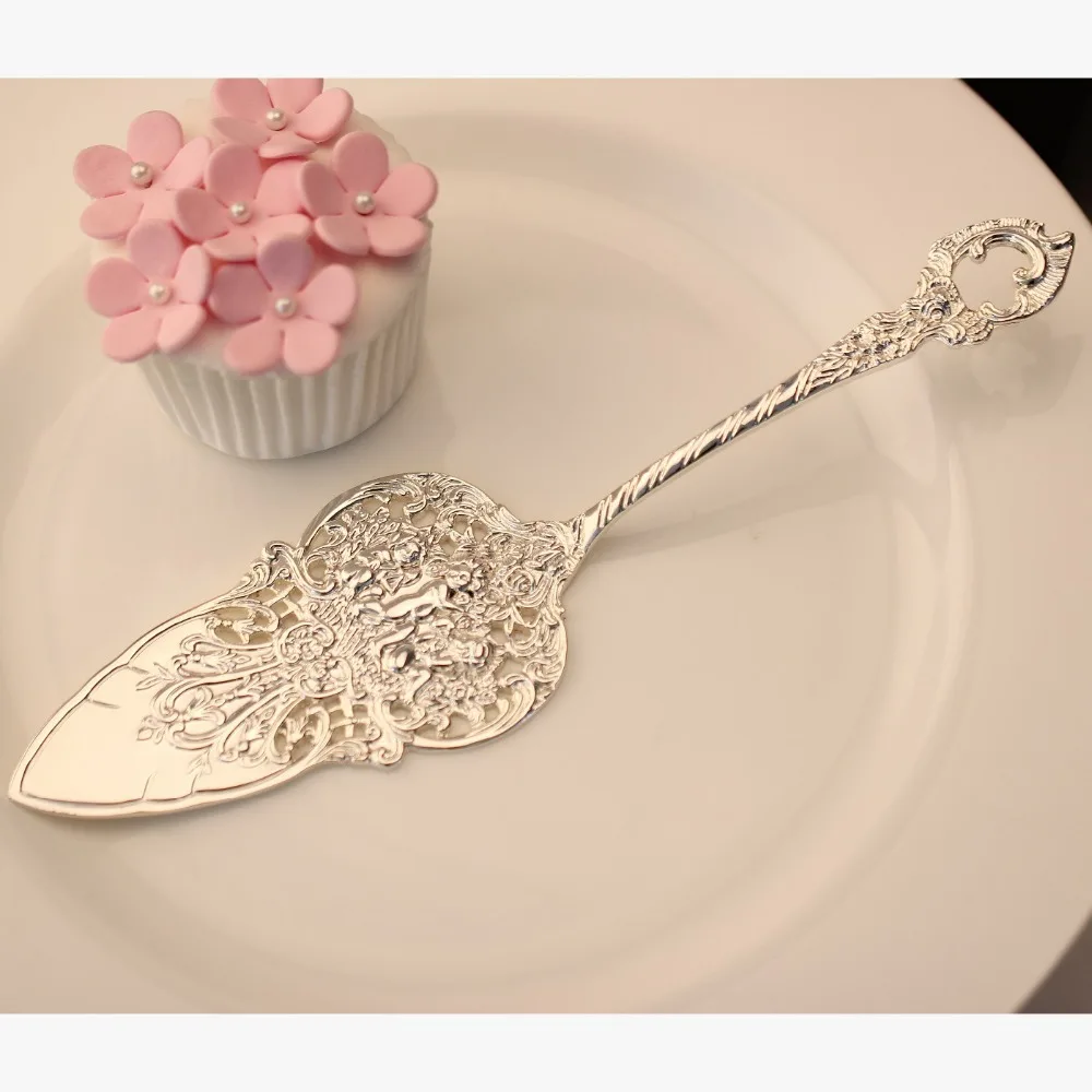 Silver cake shovel knives set  (4)