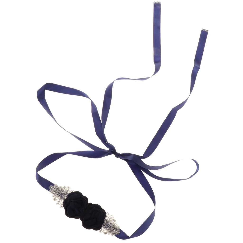 Wedding Bridal Flower Sash Wedding Bride Belt Rhinestone Sash Baby Shower Costume Wedding Bridal Flower Sash Wedding Bride Belt Rhinestone Sash Baby Shower Costume