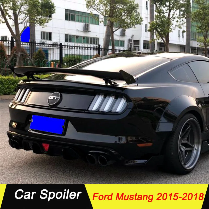 Углеродное волокно заднего крыла багажника спойлер для Ford Mustang