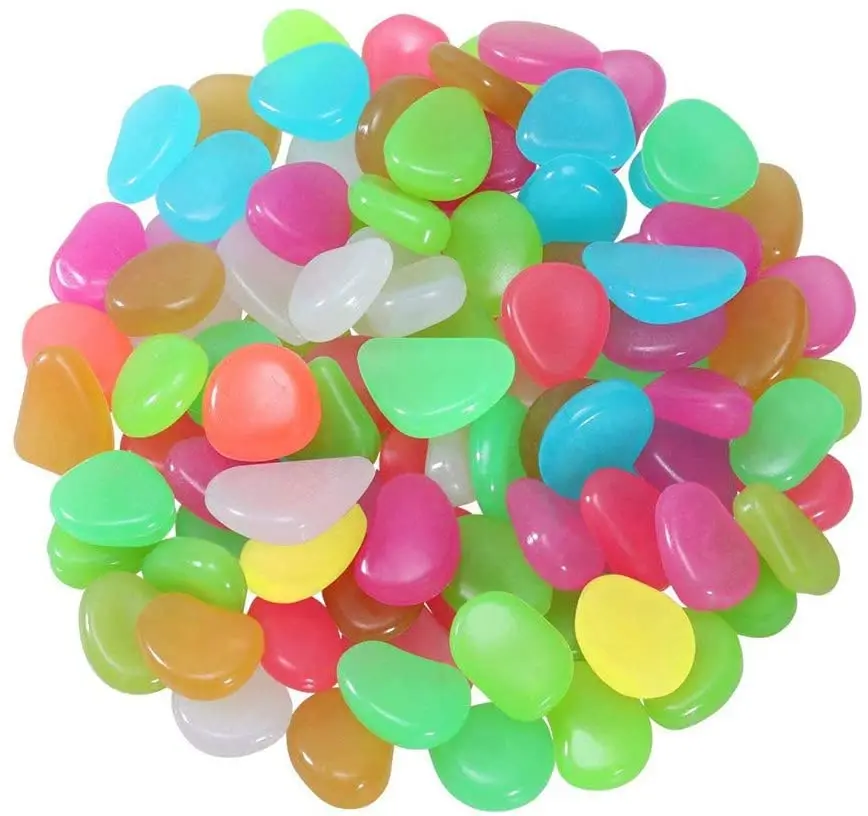 Glow in the Dark Garden Pebbles Glow Stones Rocks for Walkways Garden Path Patio Lawn Yard Decor 20/50pcs