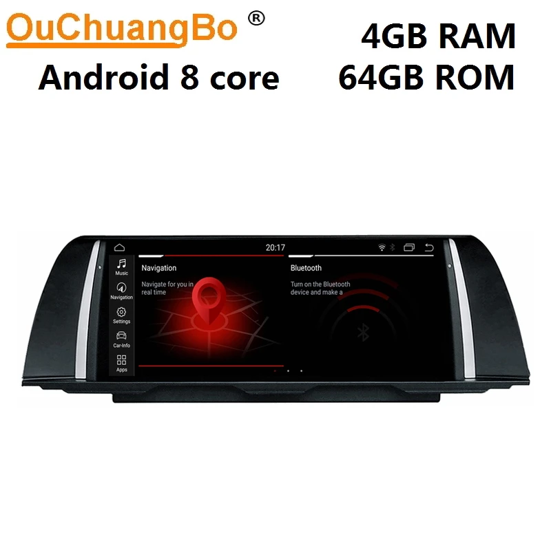 Ouchuangbo auto radio gps navigation for 5 Series F10 F11 with android 9.0 system 10.25 inch 4GB RAM 64GB ROM