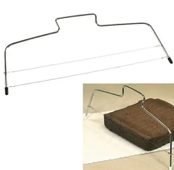 

Double Wire Cake Cutter Slicer Adjustable 2 Line Stainless Steel DIY Butter Bread Baking Tool High Quality Cake Scraper Kitchen