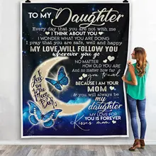 

to My Daughter Blanket Gift from Mom My Love Will Follow You Throw Blankets Custom I Love You Gift for Mom Mother's Day Birthday