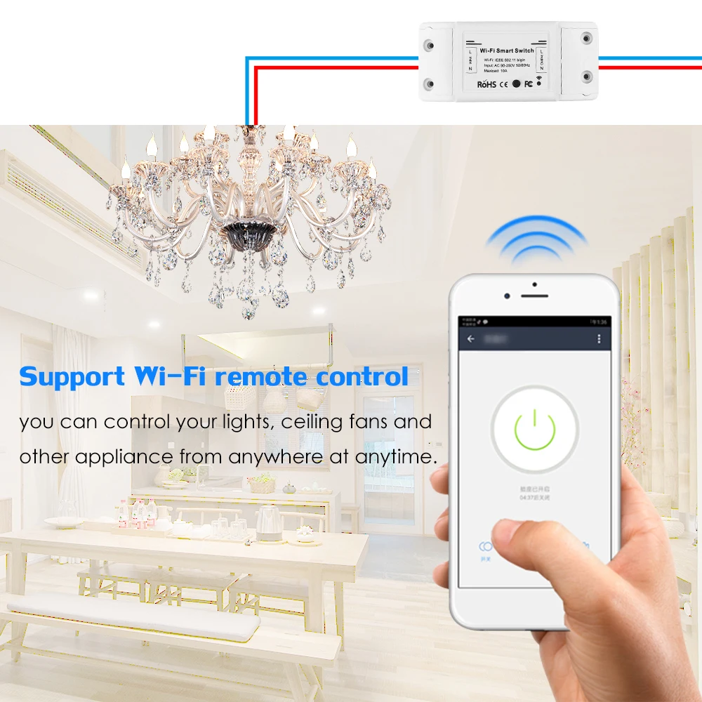 WiFi Пульт дистанционного управления таймер умная розетка совместима с Amazon Alexa/Google Home/APP управление 10A/2200 Вт электрические приборы