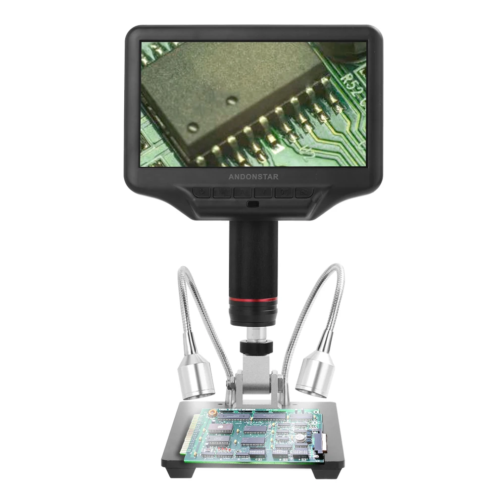 

AD407 Digital Microscope for Phone 270X 1080P High-Definition Microscope Camera 7 Inch Screen Microscope for Soldering