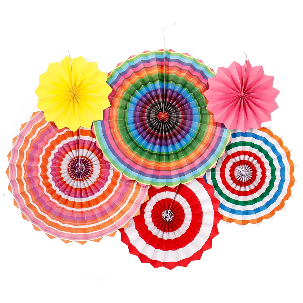 Mixed Color Set 6 шт./компл. " 12" 1" Смешанная Размеры фиолетовый/светильник с надписью «розовый» висит Бумага вентилятор для дня рождения Свадебная вечеринка украшения - Цвет: Mixed Color Set