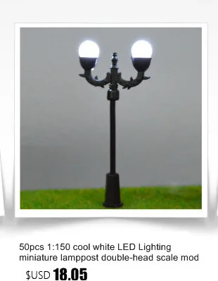 100 шт 4 см 1:300 модель медный свет белый светодиодный 12 в здание Building AAPE макет модель серебряный светильник