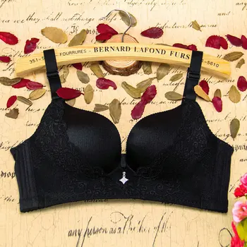 

Dark Perfume Spring And Summer New Sexy Lace Gathered Small Chest Ladies Underwear Without Steel Ring Beautiful Comfortable