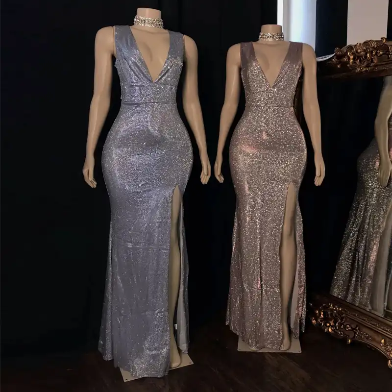 glitter mermaid prom dresses