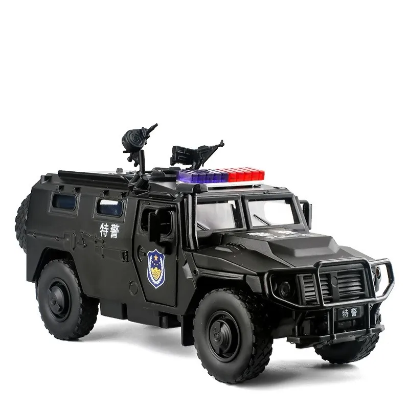 Высокая имитация 1:32 русский Тигр полицейский бронированный автомобиль сплав