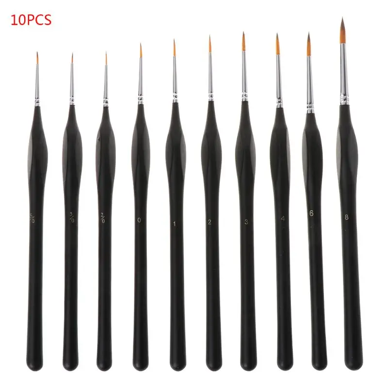 

7pcs/set Professional Fine Detail Painting Miniature Brush for Hool Line Acrylic Watercolor Oil Drawing Art Supplies