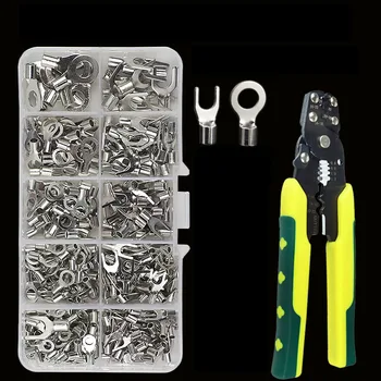 

320Pcs/Box 10In1 OT/UT cold pressed bare terminal terminal DIY round fork lug SNB/RNB copper nose combination set