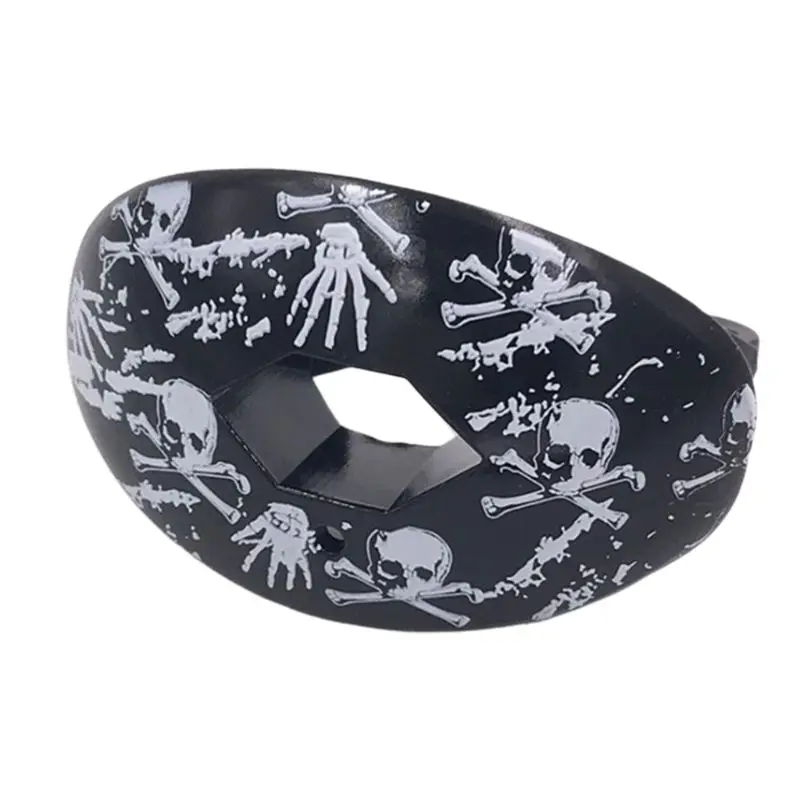 Skull Skeleton Футбол для регби, спортивных стоматологических рот guard воздуха Череп США Флаг губы протектор E5BD - Цвет: Skull Skeleton