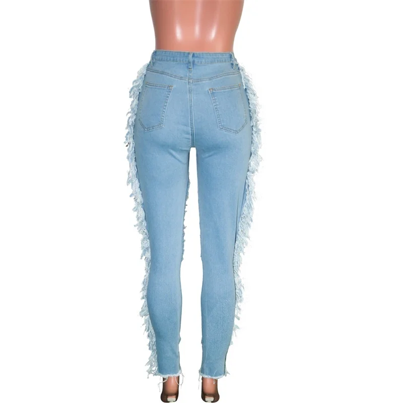 Women's Skinny Hole Ripped Jeans New 