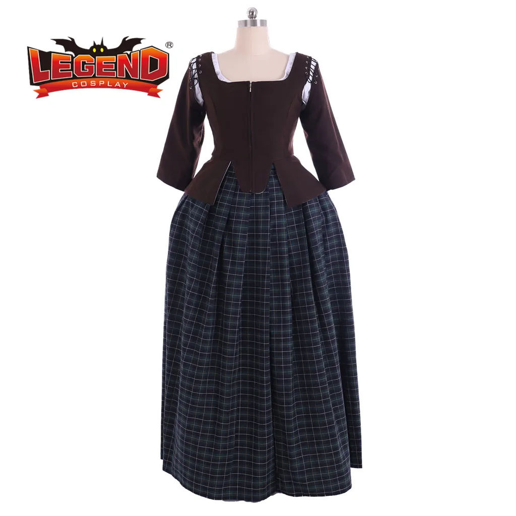 

Outlander Claire Фрейзер Косплэй костюм claire шотландский highland килт платье для женщин claire плед платье изготовление под заказ