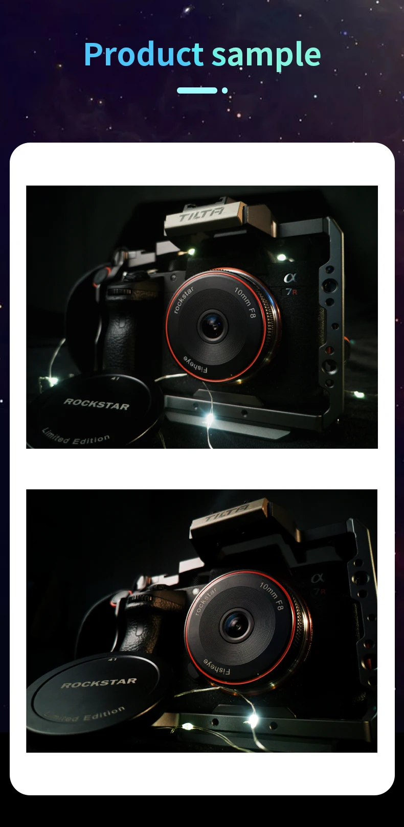 Rock Star RockStar 10mm F8 FishEye Lens Fixed Focus Ultra wide angle Micro for Sony E Fuji X M4/3 Canon Eos M Nikon Z Mount